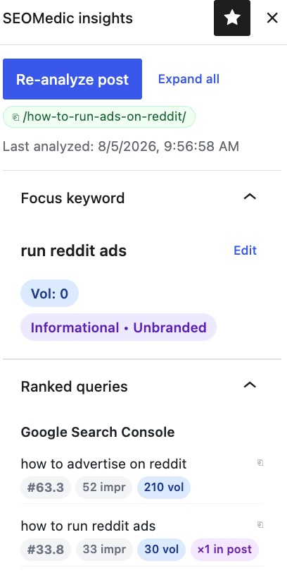 seomedic post insights